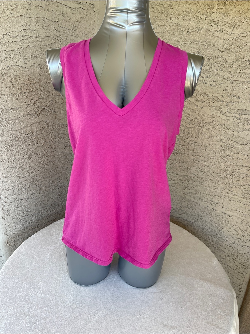 J. Crew Factory Women's V-Neck Sleeveless Tank Top - Purplish pink 100% cotton